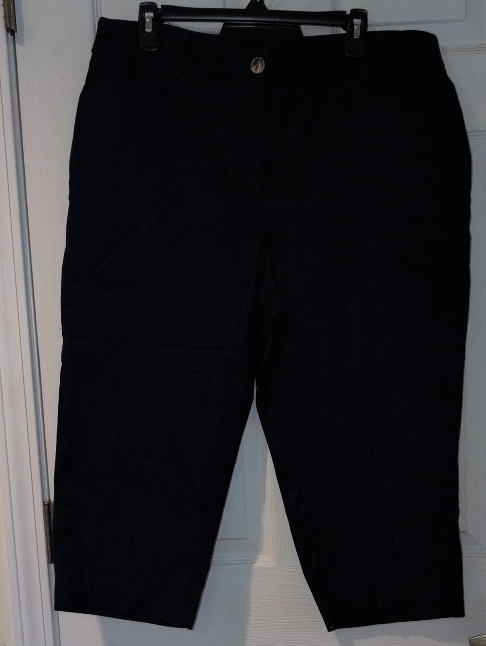 Kim Rogers Navy Blue Button-Front Top